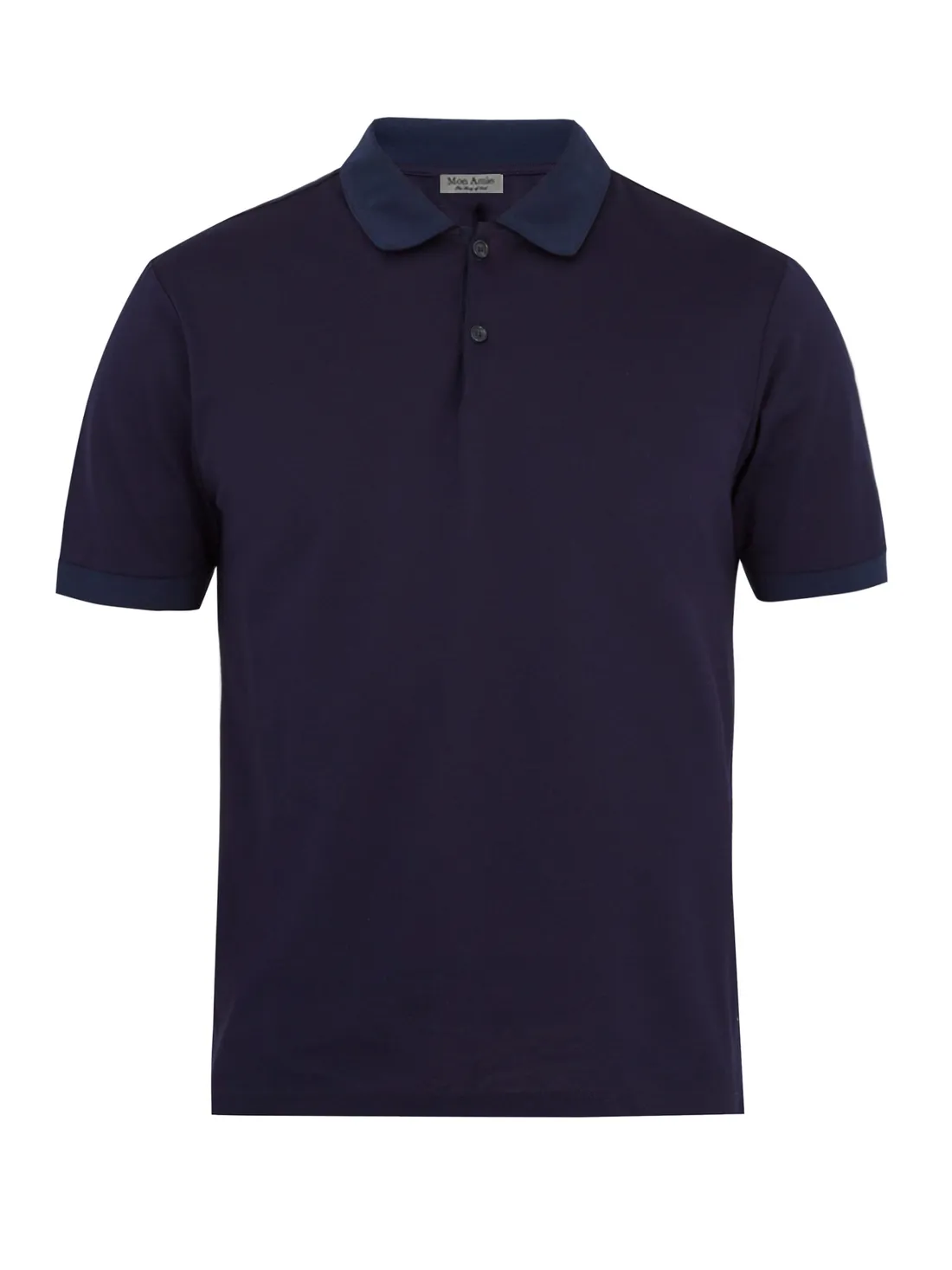 Polo navy cổ và bo tay xanh — 1/1