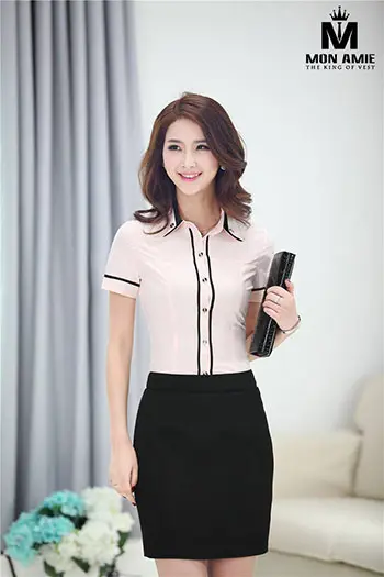 Màu Cam Trắng Ngắn Tay