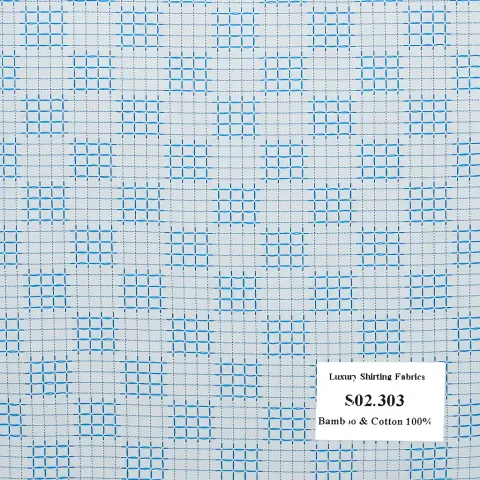 Vải sơ mi S02 · sợi tre · 01