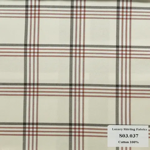 Vải sơ mi S03 · 100% cotton — S03.037