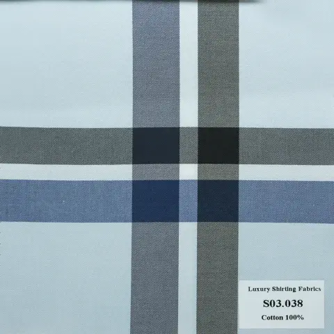 Vải sơ mi S03 · 100% cotton — S03.038