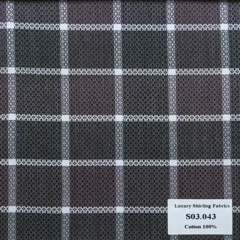 Vải sơ mi S03 · 100% cotton — S03.043