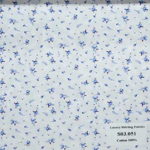 Vải sơ mi S03 · 100% cotton — S03.051
