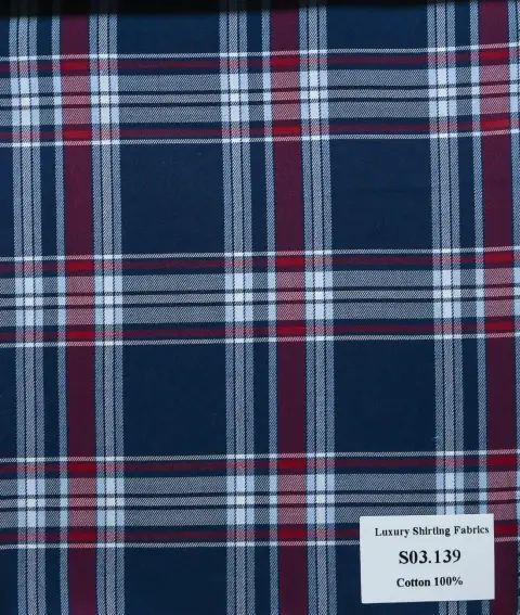 Vải sơ mi S03 · 100% cotton — S03.139