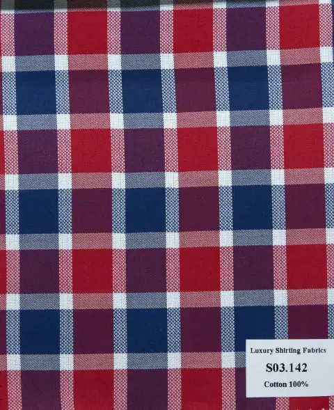 Vải sơ mi S03 · 100% cotton — S03.142