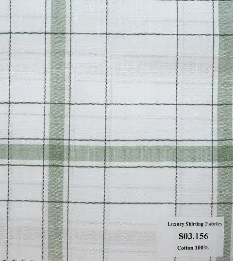 Vải sơ mi S03 · 100% cotton — S03.156