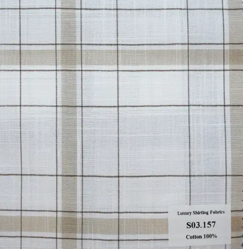 Vải sơ mi S03 · 100% cotton — S03.157