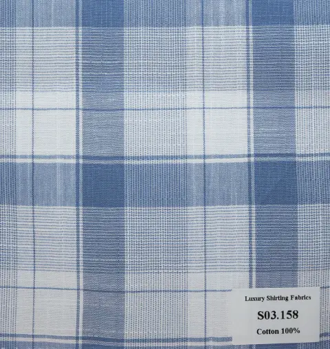 Vải sơ mi S03 · 100% cotton — S03.158