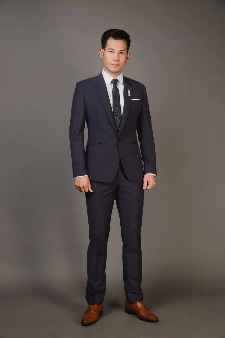 Bộ Vest Doanh Nhân Cao Cấp Màu Tím Than TOV022 — 1/1