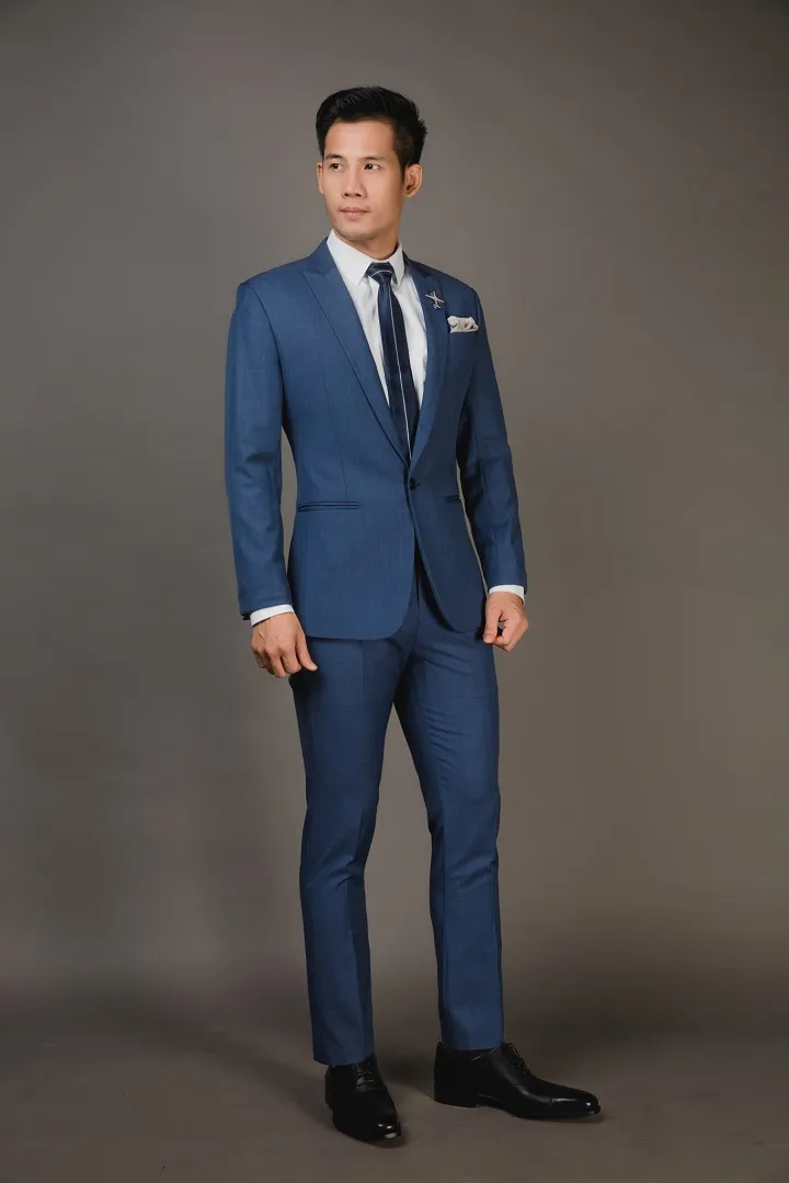 Bộ Vest Doanh Nhân Cao Cấp Màu Xanh Navy Nhạt 624DT749 — 1/1
