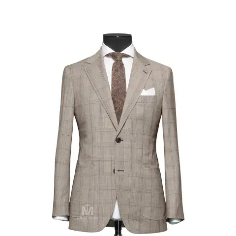 Vest đồng phục caro nâu · 08