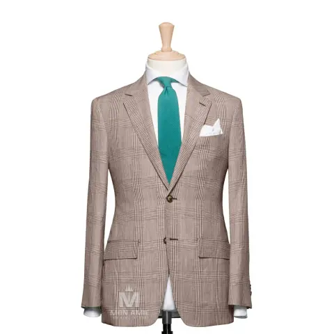 Vest đồng phục caro nâu · 09
