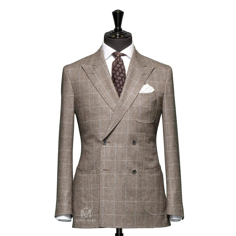 Vest đồng phục caro nâu — 1/3