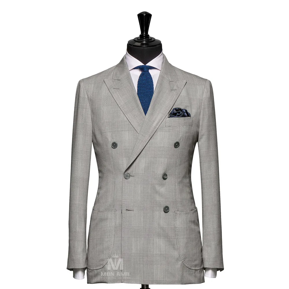 Vest đồng phục caro xám — 1/3