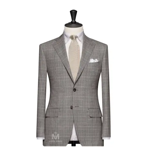 Vest đồng phục caro xám — 624824