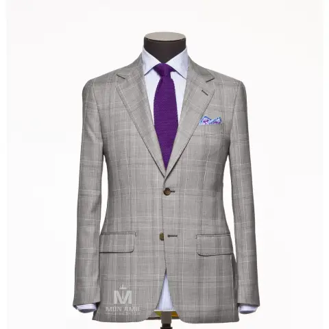 Vest đồng phục caro xám — 624824