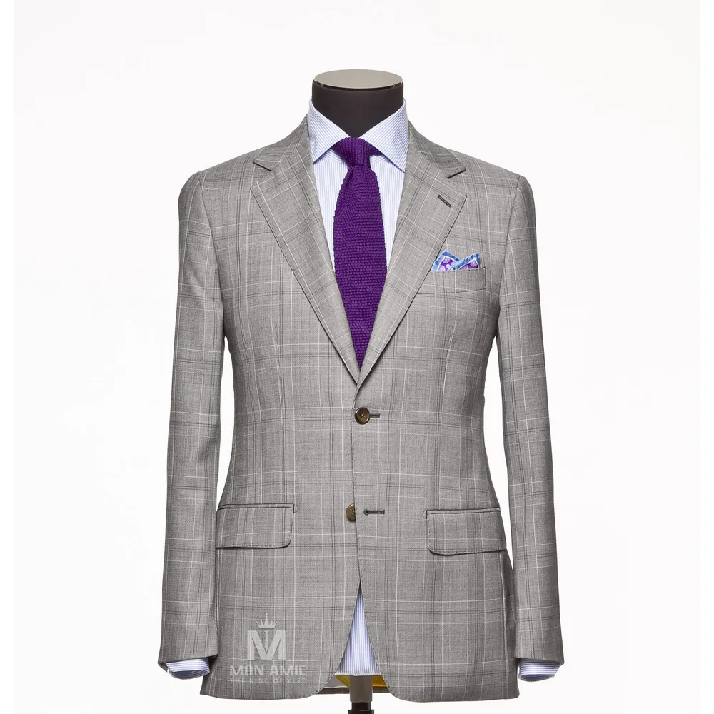 Vest đồng phục caro xám — 1/3