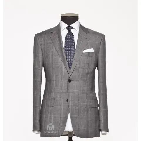Vest đồng phục caro xám — 624825