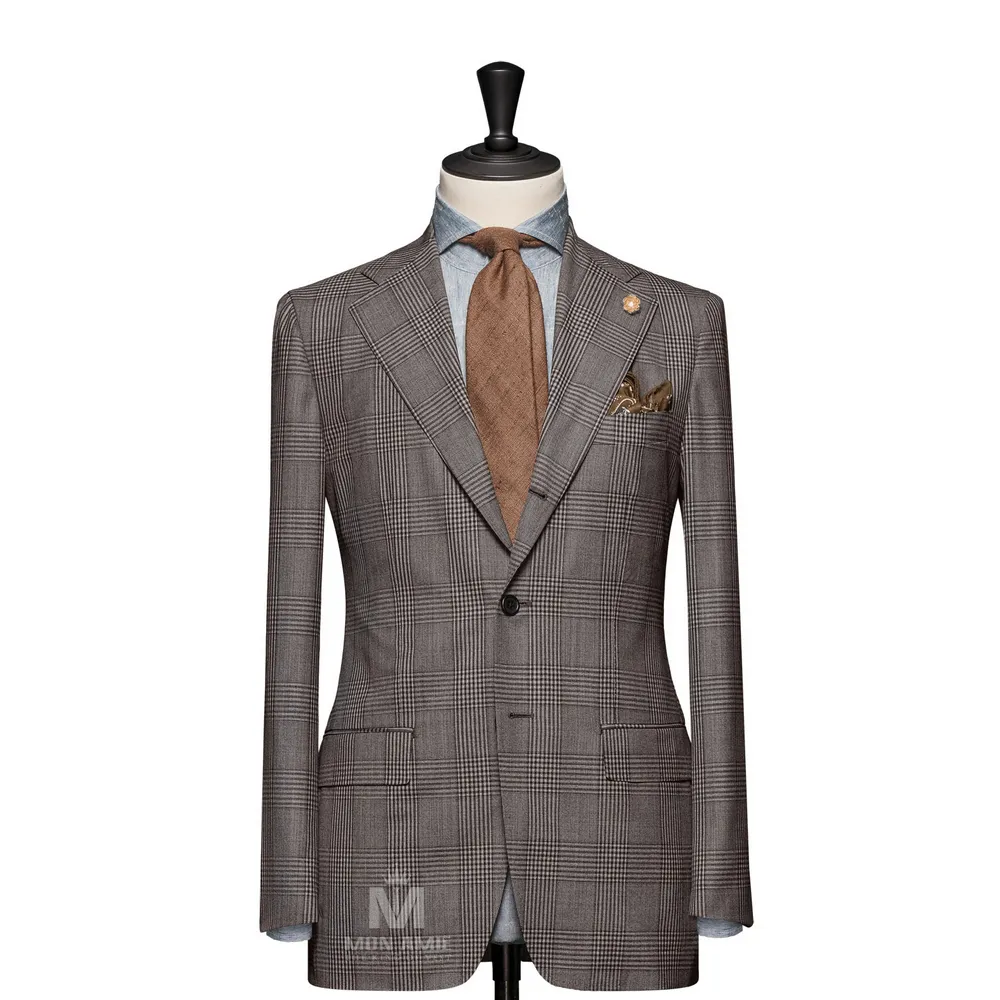 Vest đồng phục caro xám — 1/3