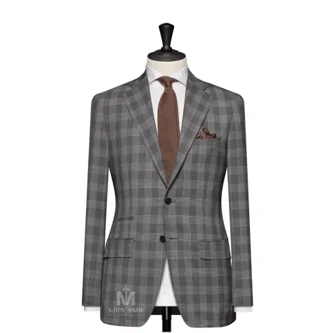 Vest đồng phục caro xám — 71113-01