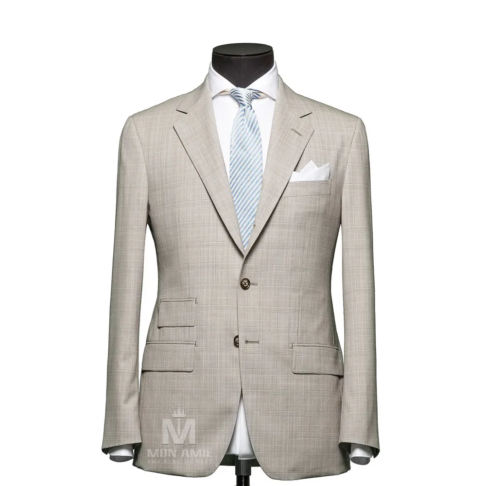 Vest đồng phục caro xám — 1/3