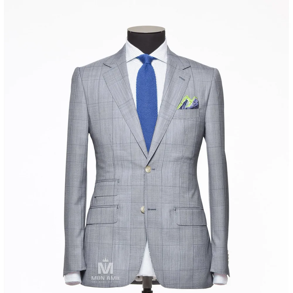 Vest đồng phục caro xám — 1/3