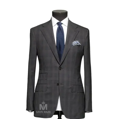 Vest đồng phục caro xám — 789120