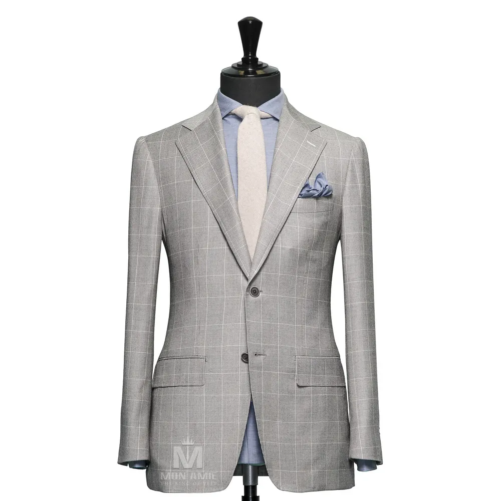 Vest đồng phục caro xám — 1/3