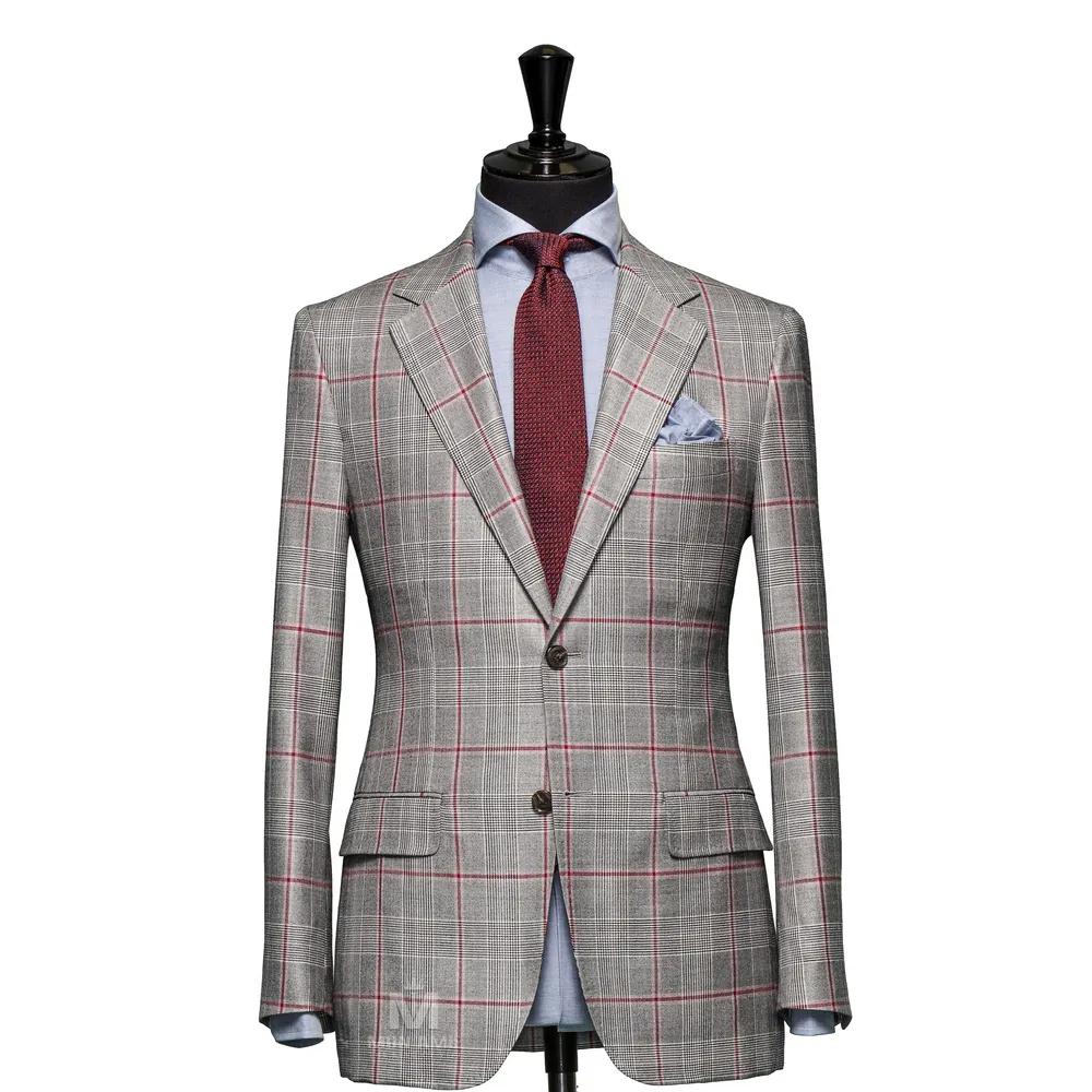 Vest đồng phục caro xám — 1/3