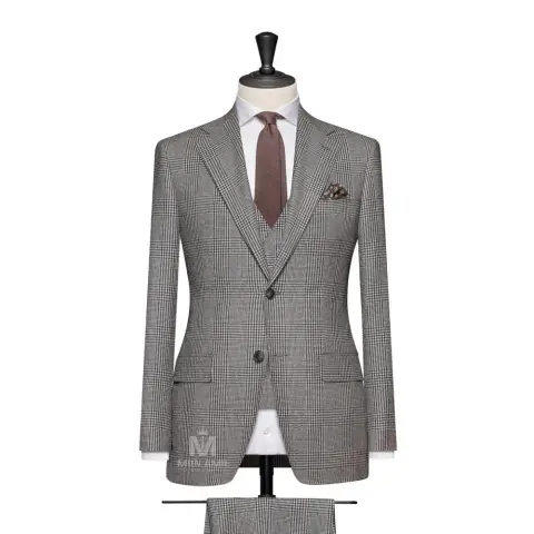 Vest đồng phục caro xám — BARRINGTON-15073