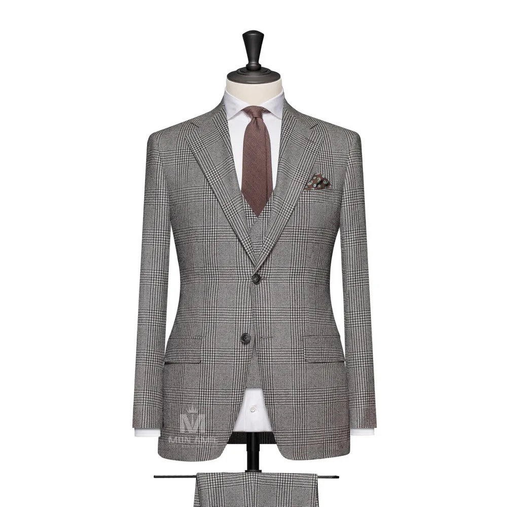 Vest đồng phục caro xám — 1/2