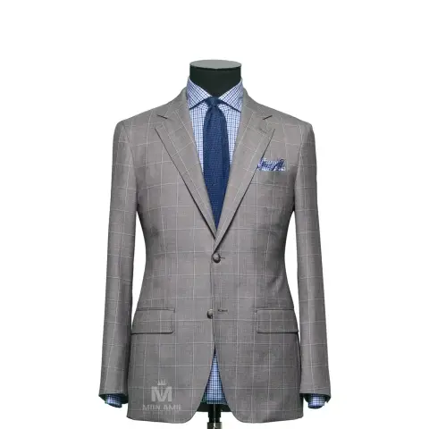Vest đồng phục caro xám — SCABAL-703784