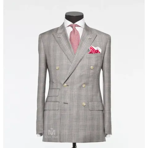 Vest đồng phục caro xám — SCABAL-703789