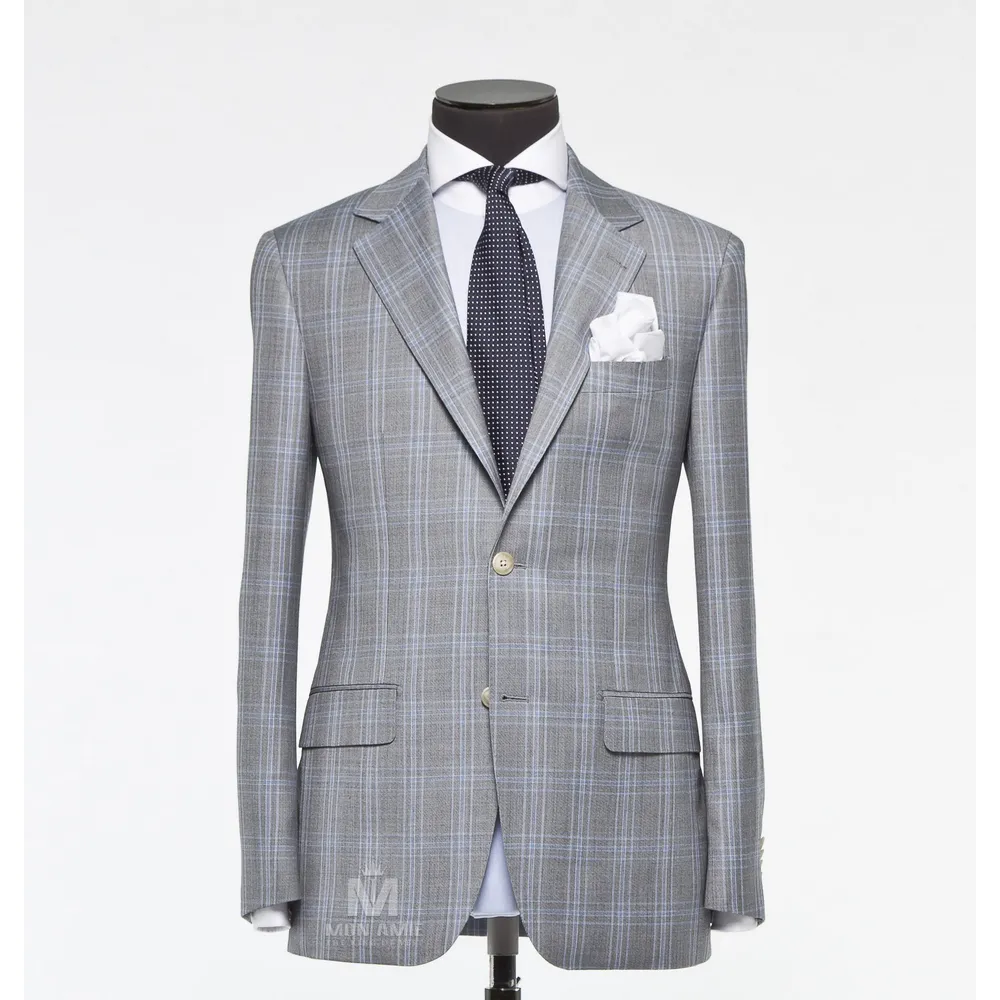 Vest đồng phục caro xám — 1/3