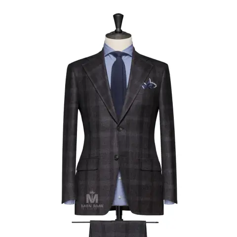 Vest đồng phục caro xám — SCABAL-704133