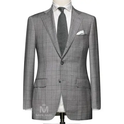 Vest đồng phục caro xám — SCABAL-704362