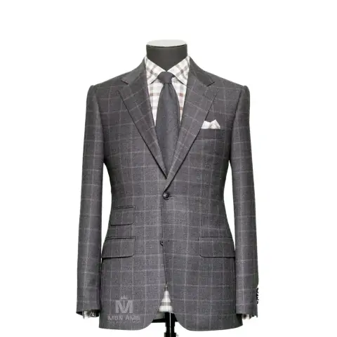 Vest đồng phục caro xám — SCABAL-704364