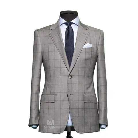 Vest đồng phục caro xám — SCABAL-704381