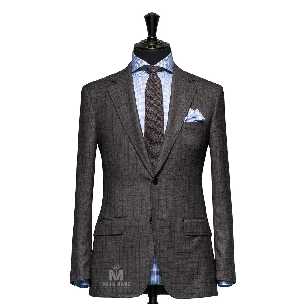 Vest đồng phục caro xám — 1/3