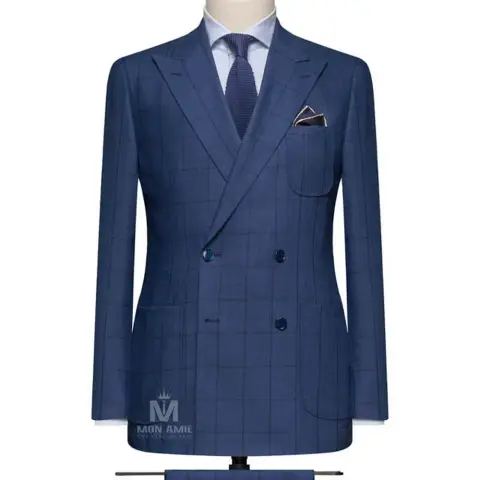 Vest đồng phục caro xanh — 59517-1