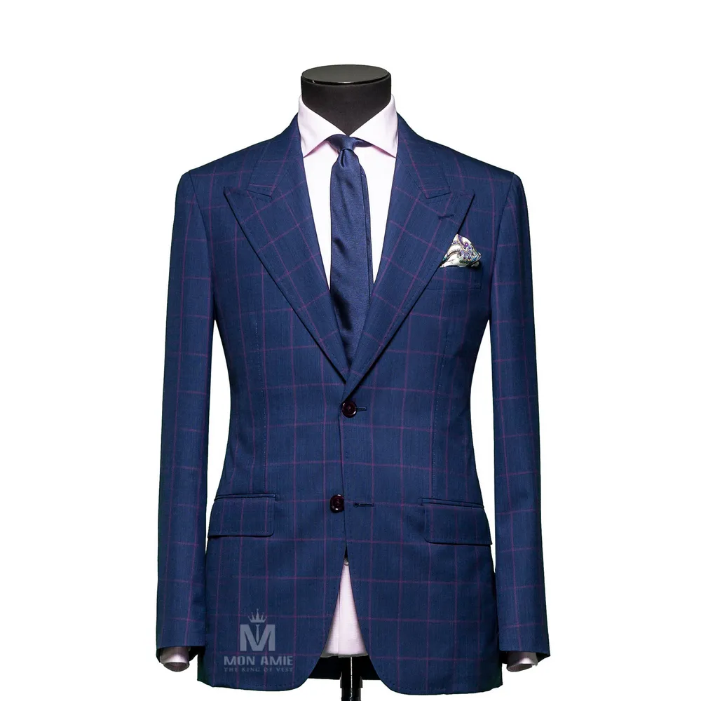 Vest đồng phục caro xanh — 1/3