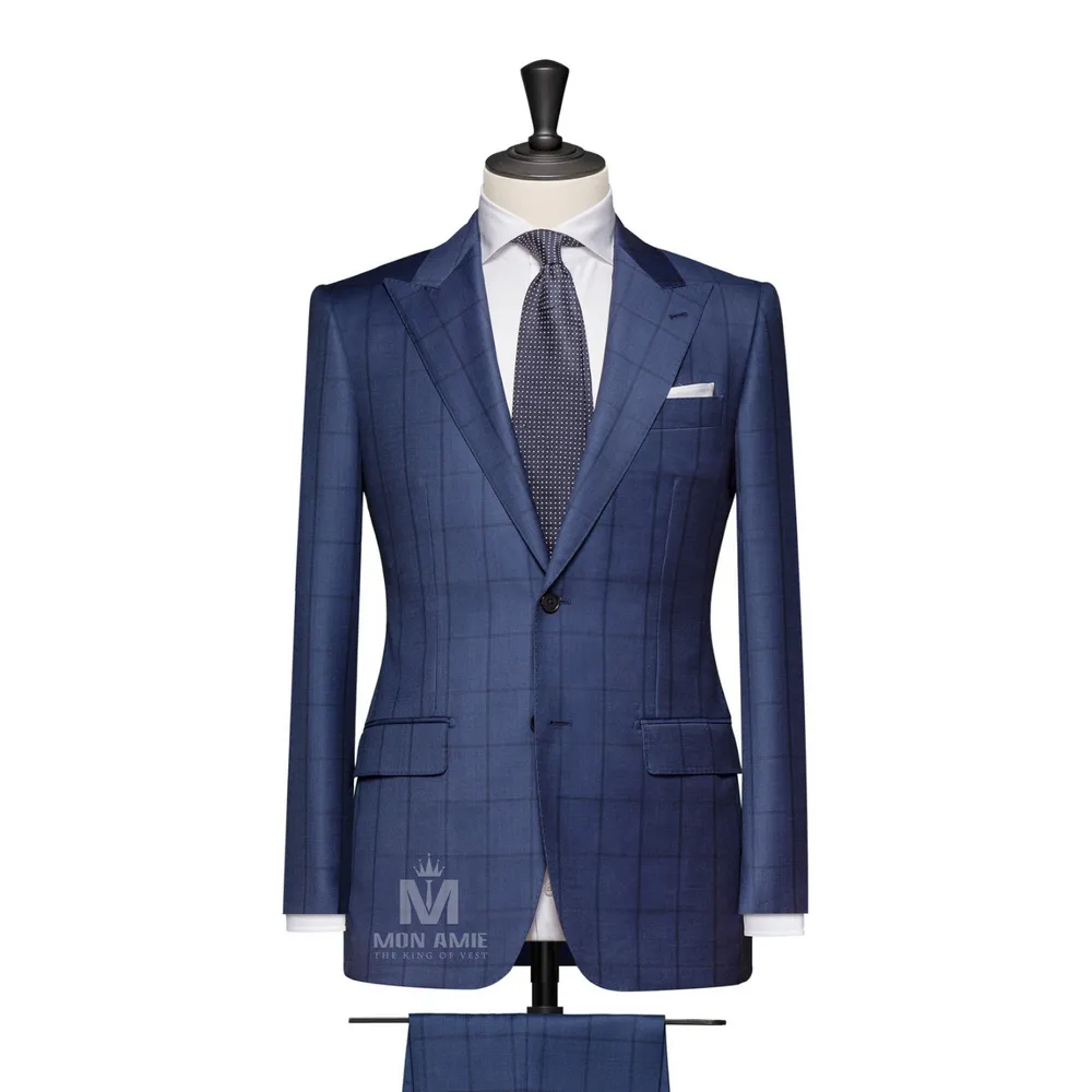 Vest đồng phục caro xanh — 1/2
