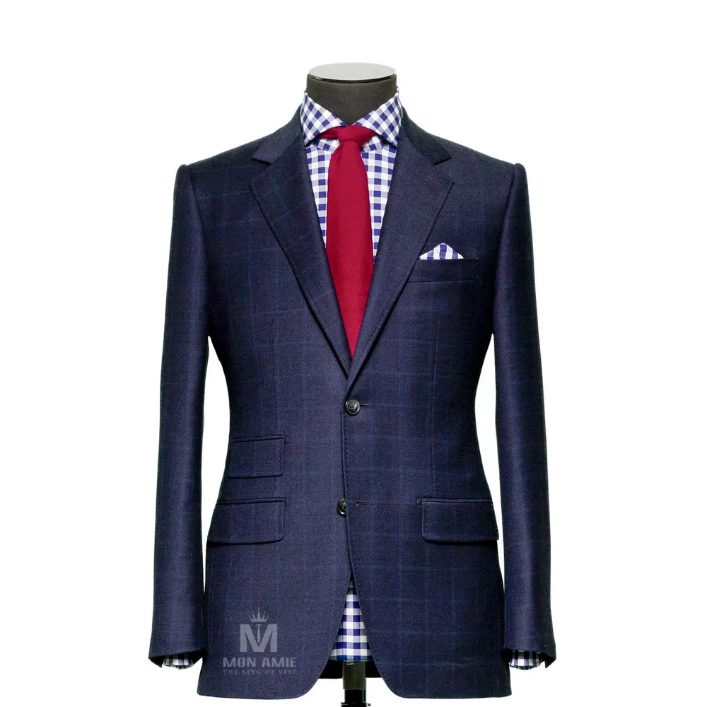 Vest đồng phục caro xanh — 1/3