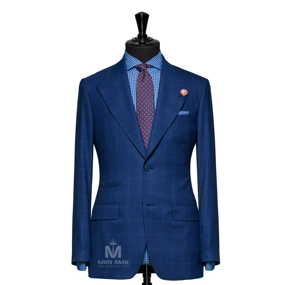 Vest đồng phục caro xanh — 1/3
