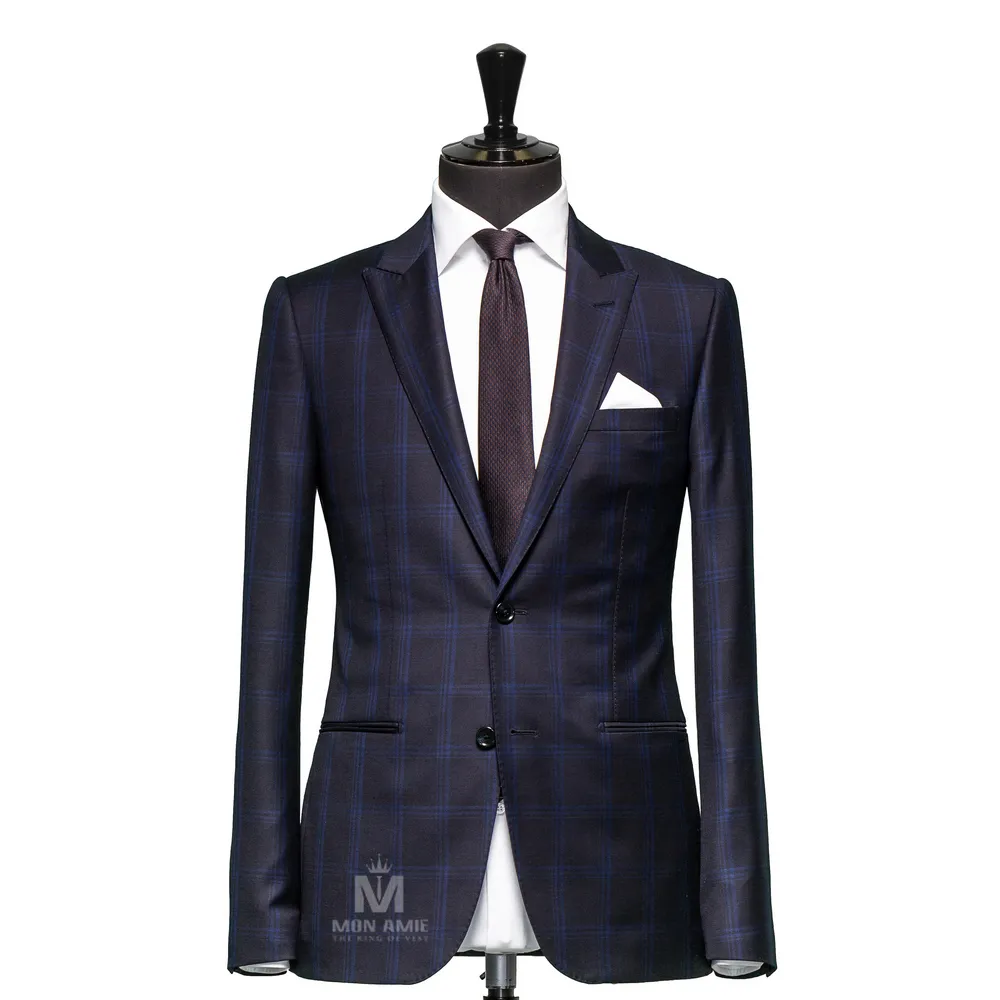 Vest đồng phục caro xanh — 1/3