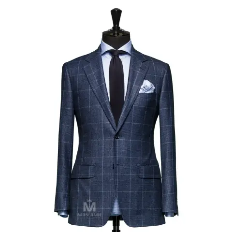 Vest đồng phục caro xanh — BARRINGTON-15000