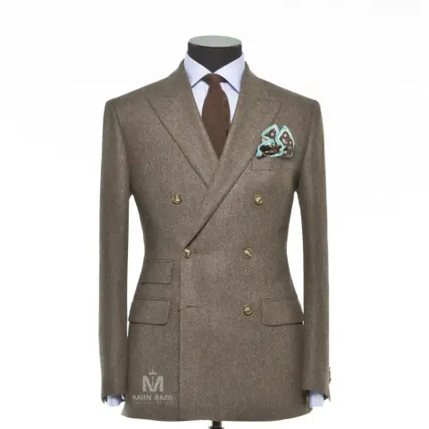 Vest đồng phục nâu trơn — BARRINGTON-18015