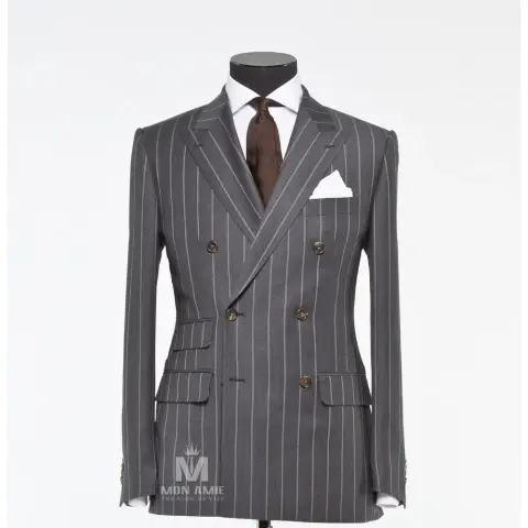 Vest đồng phục sọc xám · 06