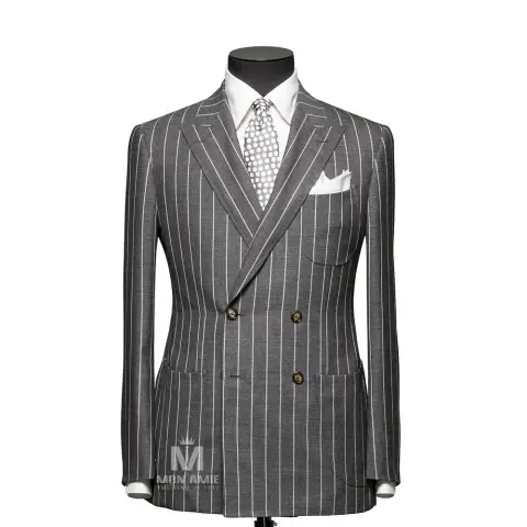 Vest đồng phục sọc xám — BARRINGTON-15042