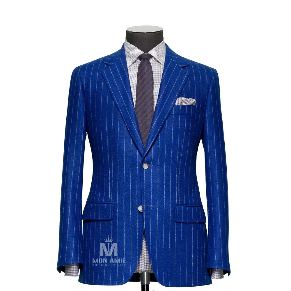 Suit xanh coban sọc phấn 2 khuy 624821 — 1/3